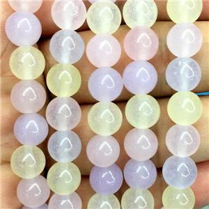 round Malaysia Jade beads, mix color, approx 12mm dia