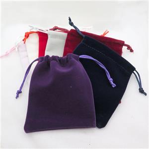 mixed Velvet Pouches, Jewelry bags, approx 10x12cm