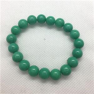 Stretch Jade bracelet, round, dye, approx 12mm dia, 16pcs per st