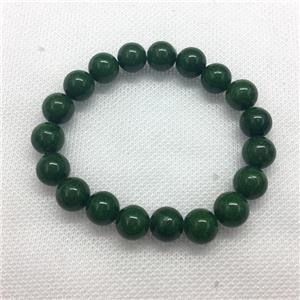 Stretch Jade bracelet, round, dye, approx 8mm dia, 22pcs per st