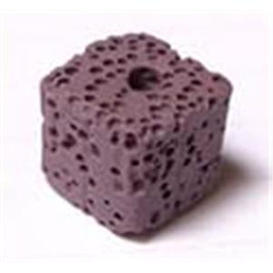 Lava bead, Cube, 8x8x9mm, 43pcs per st