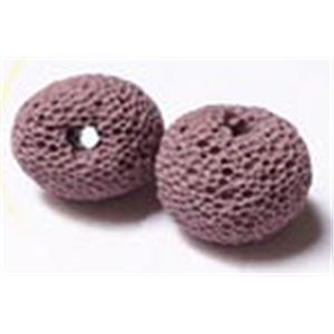 Lava bead, round, 14x13mm,26pcs per st