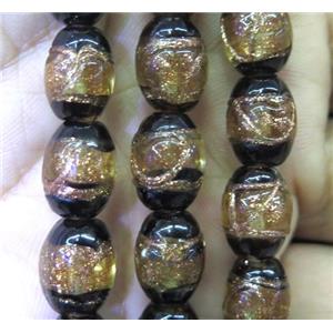 lampwork bead, barrel, approx 16x22mm, 15pcs per st