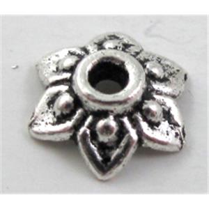Tibetan Silver beadCaps Non-Nickel, 9mm dia