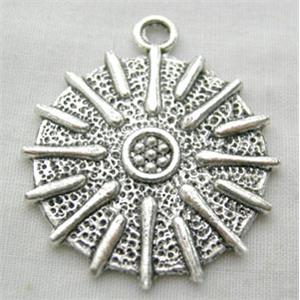 Tibetan Silver Charms Pendant Non-Nickel, 25mm dia