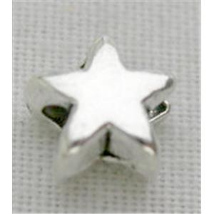 Tibetan Silver Stars beads Non-Nickel, 5.3mm diameter