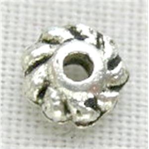 Tibetan Silver Spacer Non-Nickel, 4.1mm diameter