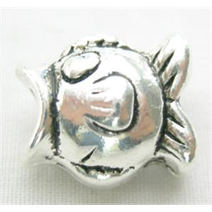 Tibetan Silver Goldfish Charms Non-Nickel, 12.3x14x10mm
