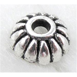 Tibetan Silver Caps Non-Nickel, 10mm dia, 4mm high, 2.8mm hole