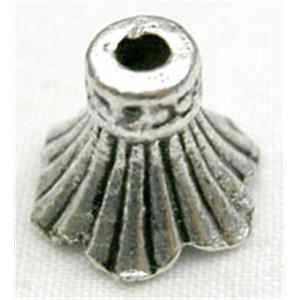 Tibetan Silver Caps non-nickel, 12mm dia, 10mm high