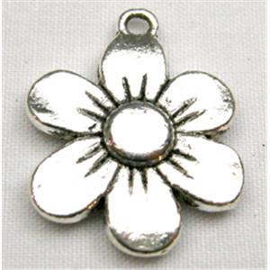 Tibetan Silver Daisy Flower Non-Nickel, 19mm diameter