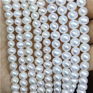 white Freshwater Pearl beads, approx 4-5mm