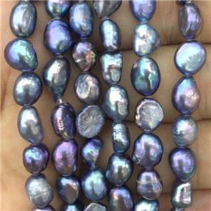 purple Freshwater Pearl beads, freeform, approx 6-7mm