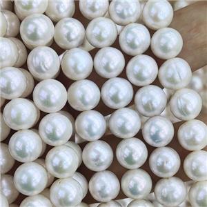 Natural Freshwater Pearl Beads, approx 9-10mm, 35cm length