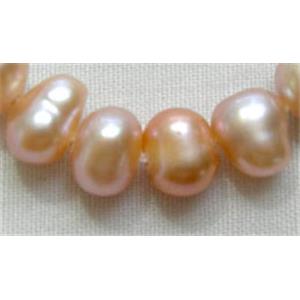 15.5 inches string of freshwater pearl beads, lt.purple, potato, 5-6mm dia, 72 beads per strand