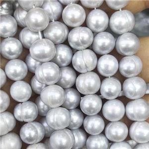 Natural Freshwater Pearl Beads, approx 9-10mm, 35cm length