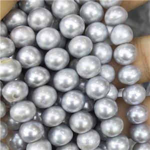 Natural Freshwater Pearl Beads, approx 10-11mm, 35cm length