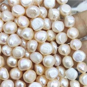 Natural Freshwater Pearl Beads, freeform, approx 10-11mm, 35cm length