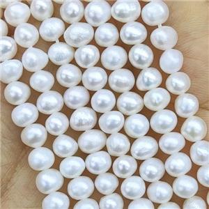 Natural Freshwater Pearl round Beads, approx 5.5-6mm