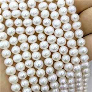 Natural Freshwater Pearl round Beads, approx 7-8mm