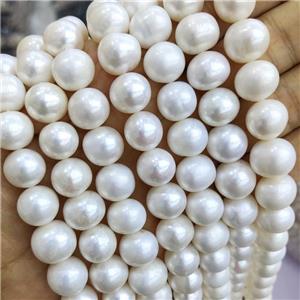White Pearl Beads Round AAA-Grade, approx 12-15mm