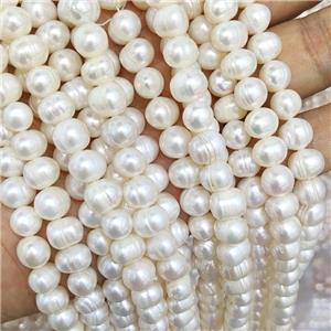 White Pearl Beads Round AB-Grade, approx 8-9mm