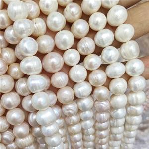 White Pearl Beads Round AB-Grade, approx 11-12mm