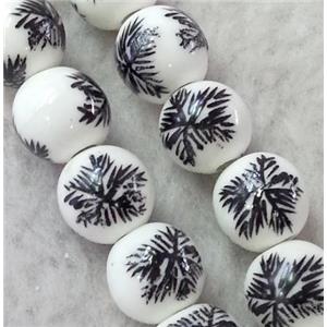 round Porcelain beads, approx 10mm dia
