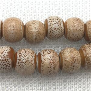khaki Oriental Porcelain beads, round, approx 12mm dia, 30pcs per st