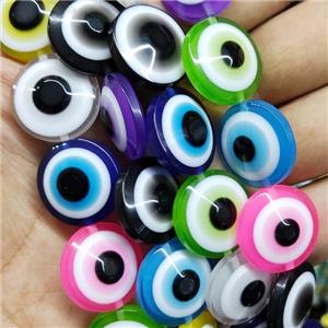 Resin Circle Evil Eye Beads Mix Color, approx 20mm, 20pcs per st