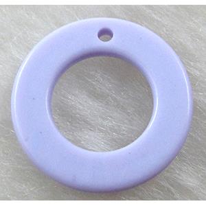Resin Circle Pendant Purple, 18mm dia, approx 2200pcs