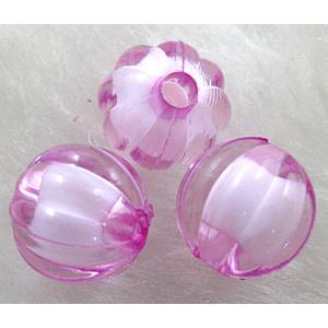 Round Acrylic Bead,Transparent, Purple, 10mm dia, approx 2000pcs