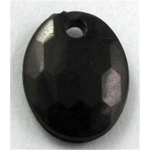 Acrylic Bead,Transparent, Black, 12x16mm,3mm thick, approx 2600pcs