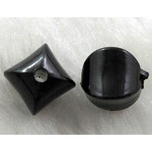 Acrylic Bead, Black, 10x10mm, approx 1800pcs