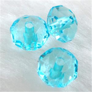 faceted rondelle Acrylic Bead, transparent, 10mm dia