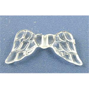 Acrylic bead, angel wing, transparent, clear, 9x19mm, approx 12500pcs