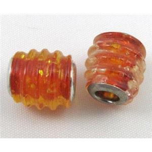 Amber Beads, NR, red, approx 12x14mm, 5mm hole