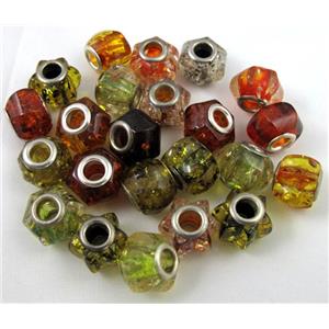 Amber Beads, NR, mixed, approx 12x14mm, 10x10x10mm, 14.5mm, 16mm, 5mm hole