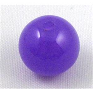 Jelly round resin bead, purple, 16mm dia, approx 200pcs