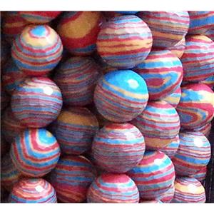 resin & stone bead, faceted round, stripe, 8mm dia, approx 48pcs per st