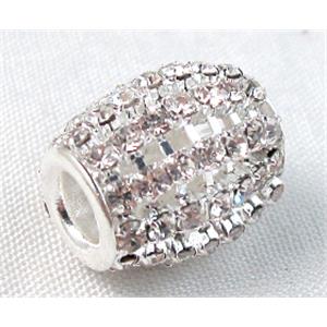 siliver plated with middle east rhinestone, 16x13mm,5.5mm hole