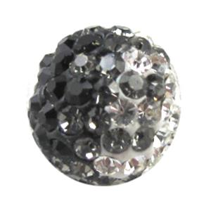 fimo with mid-east rhinestone pave beads, 12mm dia, 1.8mm hole