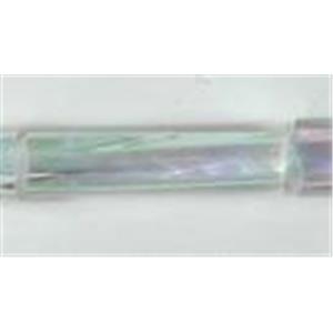 Clear AB Color Seed beads Twist Bugles 3 inch inch, 6mm length, 1.5mm diameter
