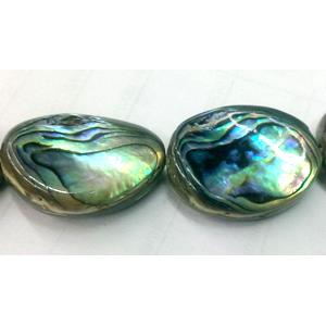 Paua Abalone shell bead, twist, approx 20x28mm, 14pcs per st