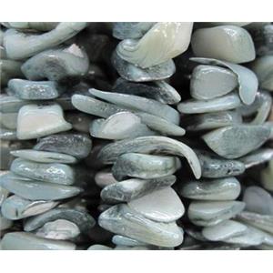 Fresh water shell bead, freeform, approx 5-13mm