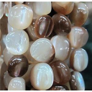 Fresh water shell bead, freeform, approx 5-7mm