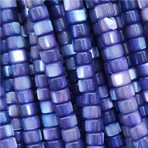 purple Shell rondelle beads, approx 2x4mm