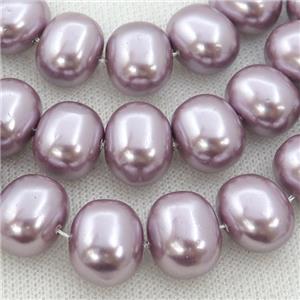 purple Pearlized Shell potato Beads, approx 12-16mm