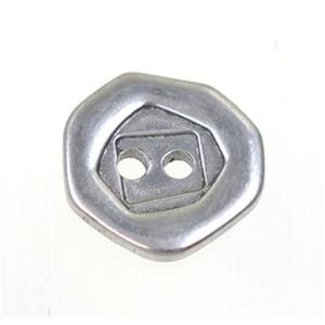 stainless steel beads spacer wit 2loops, approx 14mm dia