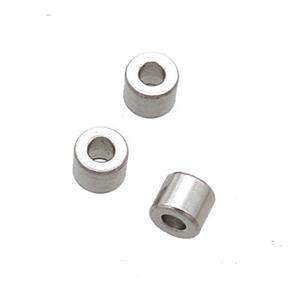 raw stainless steel spacer beads, tube, approx 2-2.5mm